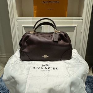 Coach dark chocolate brown bag